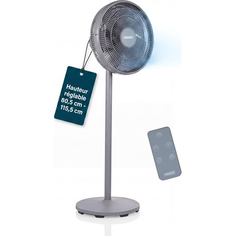Ventilateur sur pied - Design élégant - 30 W - Silencieux, Basse Consommation - Diamètre : 44 cm - Oscillant - 12 vitesses - 354822 (1/5)