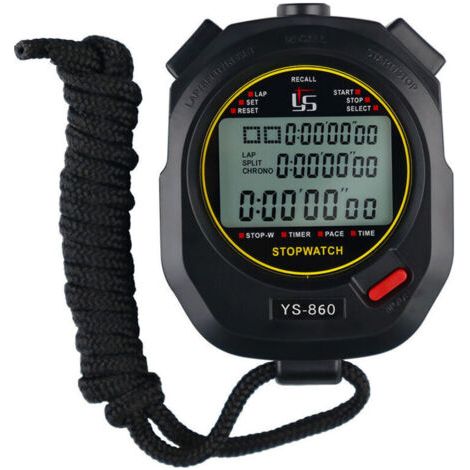 QORVA
-Chronomètre numérique étanche avec grand écran – Minuterie 60 tours – Compte à rebours – Résistant aux chocs – Pour course et natation