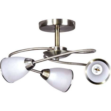 Plafoniera Kaja Plato 3 luci E14 patina bianco 58 cm (1/2)