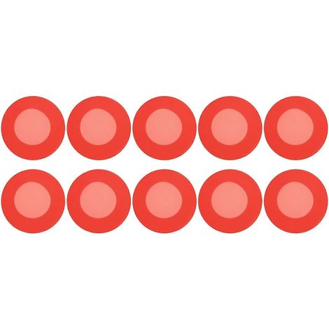 Lot de 10 protège-têtes de stéthoscope portables en silicone-4.5X4.5CM-Red (1/3)