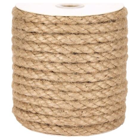 Corde de Jute Naturelle Torsadée - 10 mm x 15 m Ficelle Robuste pour Bricolage, Jardinage, Décoration et Artisanat (1/5)