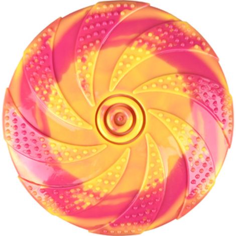 Disque Volant ZAZA, TPR,  ø18 cm, jaune et rose, Jouet pour chien. - Flamingo (1/4)