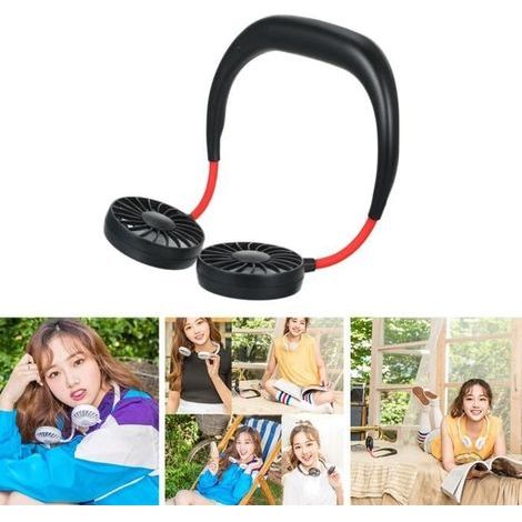 Mini-Tragventilator – Nicht spezifiziert – Dual-Modell – 3 Geschwindigkeitsstufen – USB-aufladbar – Schwarz (1/4)