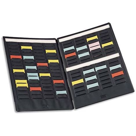 Mini planning à fiche T indice 2 - 2 volets noir - Nobo (1/3)