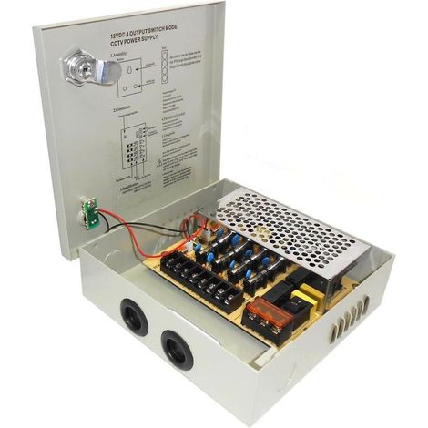 Alimentatore Stabilizzato Box 4 Canali Uscite Alimentazione X Telecamera (1/2)