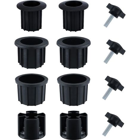 12 supports de parasol de rechange avec bouchons de trou et boutons en forme d'étoile en acier inoxydable, accessoires pour parasol M8, accessoires pour base de parasol pour patios, tables, balcons et (1/5)