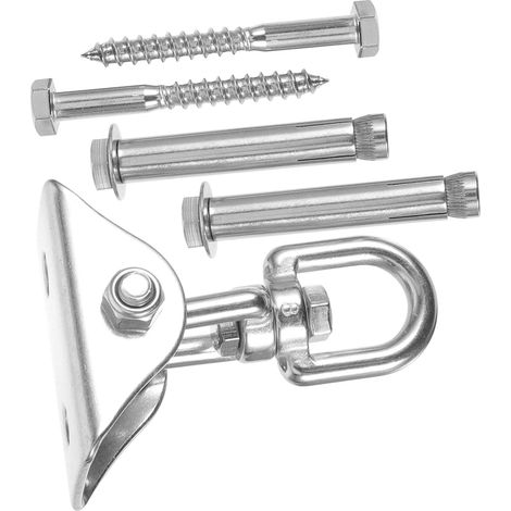 1 Set Crochets de Plafond Professionnels en Acier Inoxydable pour Chaise Suspendue et Balançoire Extérieure (1/5)