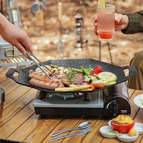 1 Stück. Farbe: siehe Foto. Material: Maifan-Stein. Koreanische Antihaft-Kuchenform, ideal für Zuhause und Camping.
