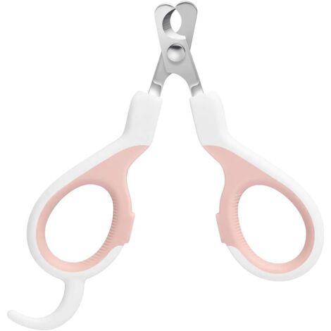 Ciseaux à ongles pour animaux de compagnie, ciseaux pour chaton, nettoyage, chiots, lapins, oiseaux et petits animaux (rose)
