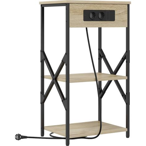 Maison Exclusive - Armadio da Notte con lo scaffale Rovere Sonoma 41 x 31 x 76 cm
