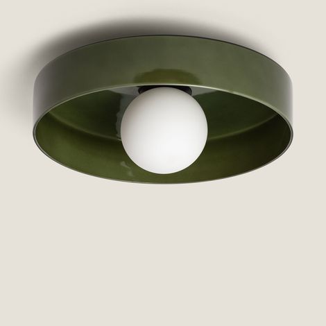 Plafonnier Verre Elva S Vert