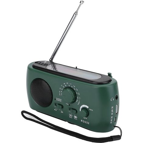 Radios Météorologiques d'urgence à Manivelle Solaire AM/FM NOAA (1/5)