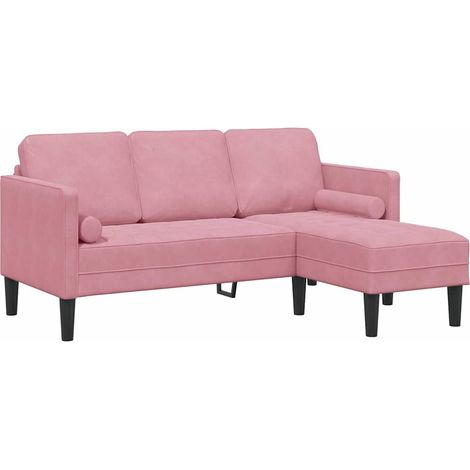 Ensemble de Canapé Sofas avec coussin Rose Polyester (1/5)