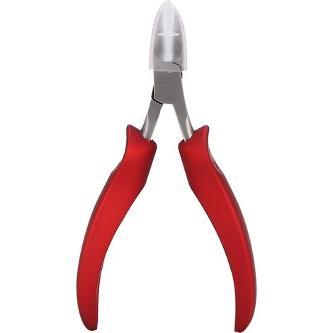Coupe-ongles d'orteil acier inoxydable, lime cuticules et corne, pédicure rouge (1/5)