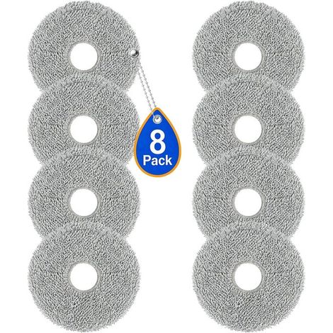 8 lingettes de nettoyage à poils fins, compatibles avec les pièces détachées pour aspirateurs Dreame L10s Pro Ultra, L10s Pro Ultra Heat et L10s Ultra Gen 2 (1/5)