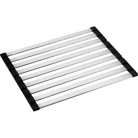 Abfallbehälter, aufrollbare Abtropfmatte für die Arbeitsplatte, hitzebeständige multifunktionale Küchenmatte, platzsparender Organizer für Küchenutensilien, Geschirr, Schüsseln, Tassen usw. (1/5)