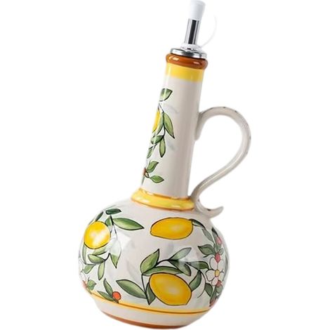 Elegante barattolo per spezie in ceramica con coperchio ermetico - limone (1/2)