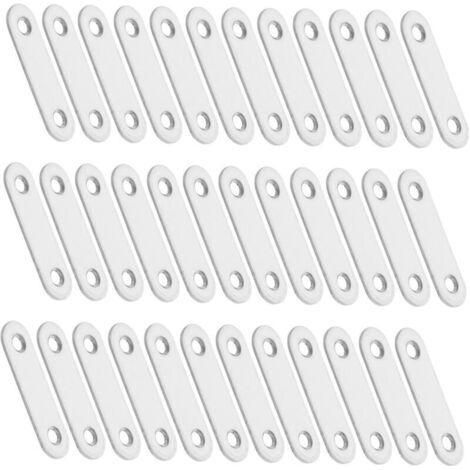 40 Pièces Équerres Plates INOX Épaisses Support Renforcé Fixation Meubles Plaques Droites Stabilisatrices Acier Inoxydable pour Réparation et Assemblage Robuste (1/5)