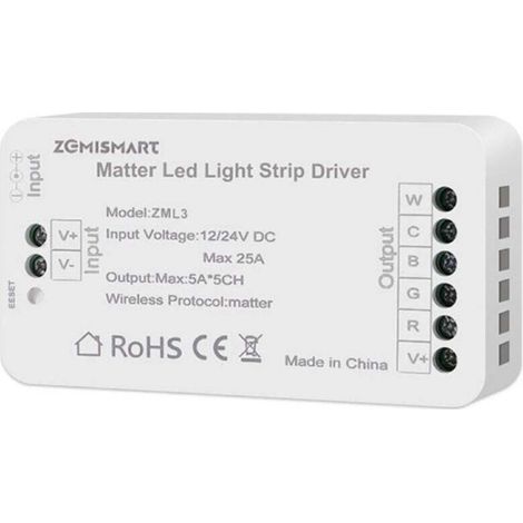 Contrôleur de Bande Lumineuse LED Wifi Matter RGBCW Bixb//pour Home/pour Prise en Charge Du Contrôle