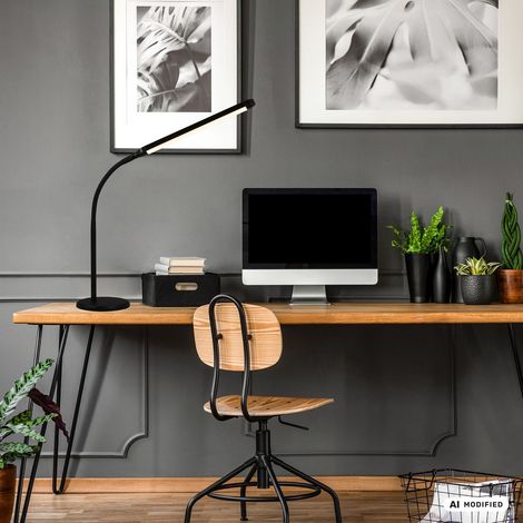Lampe de table LED, noire, 1xplatine LED/6W (1/5)