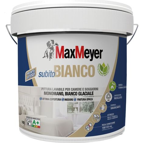 MaxMeyer SUBITOBIANCO A+, Pittura per Interni Lavabile Monomano, 10L (1/7)