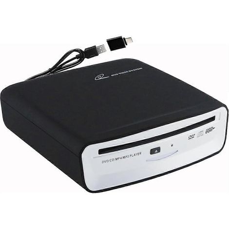 Lecteur CD universel externe USB pour voiture, lecteur CD portable compatible avec les systèmes de navigation Android, les téléviseurs et les ordinateurs de bureau, avec fonction Plug and Play. (1/5)