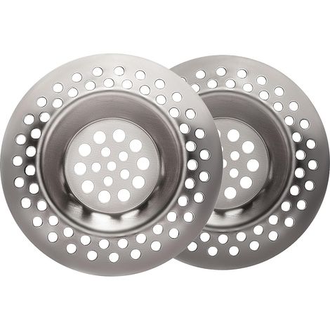 Tapón colador de acero inoxidable para fregadero de cocina, protector de desagüe, 70 mm de diámetro (1/4)