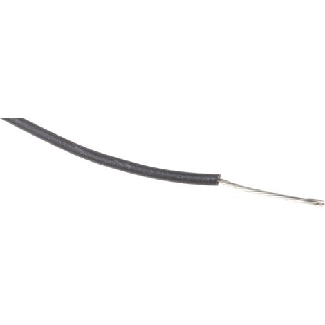 Fils de connexion RS PRO UL3266, 11 0,2 mm² 24 AWG, 300 V, XLPE Noir, 100m ( Prix pour Bobine de 100 Mètres )