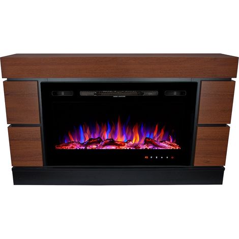 ART FLAME Cheminée électrique - Harmony & Adeli - 1500W - Flamme LED 3 couleurs - Wenge (1/5)