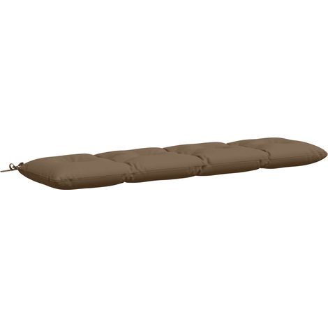 Coussin de banc VIANEN 100 % polyester Taupe 160 x 40 x 12 cm - vidaXL