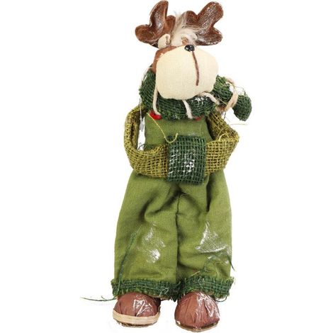 Renna in piedi, verde, 28 cm