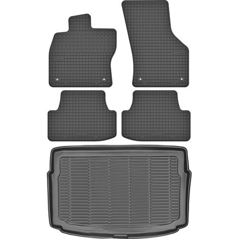 Set di tappetini in gomma per auto e tappetino per bagagliaio per Volkswagen Polo VI Hatchback dal 2017