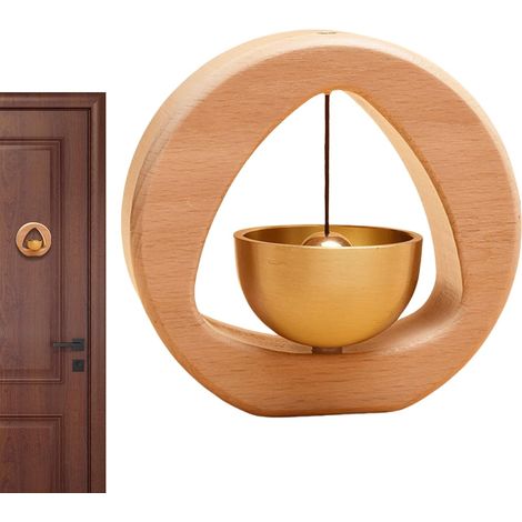 Timbre  Timbre decorativo de madera - Imán para puerta  Para entrada, pared, tienda, armario, negocio, residencia (1/5)
