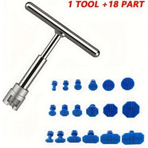 Kit de réparation de bosses manuel de 19 pièces pour carrosserie de voiture, réparation de garage (1/5)