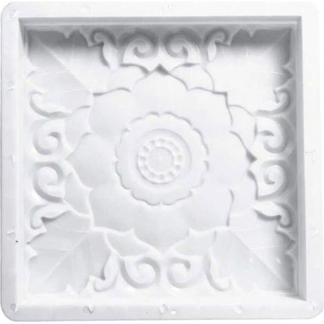 Moule à pavés carré réutilisable 40×40×3 cm en polypropylène Modèle Tang Lotus (1/5)