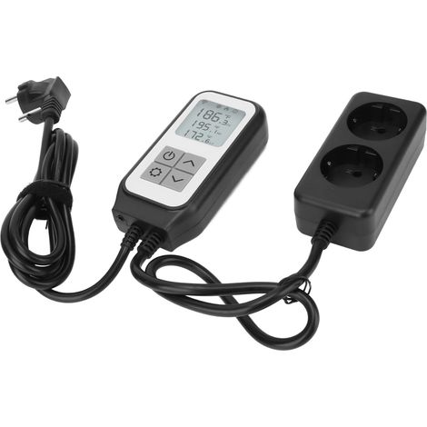 Intelligenter digitaler Temperaturregler mit WLAN-Fernbedienung und Timerfunktion für EU-Stecker (100-250 V) (1/5)