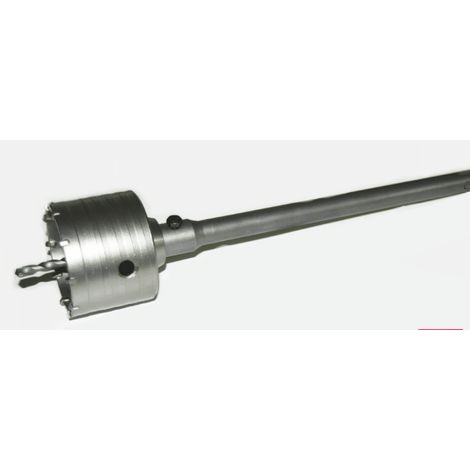 FRESA A TAZZA MM 100 CAROTATRICE CON ASTA SDS MAX 650 MM CEMENTO MURO MATTONI (1/2)