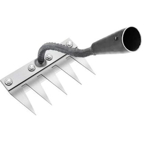 Râteau de Désherbage Multifonction en Métal, Râteau De Jardin 5 Dents, Râteau De Jardin Portable pour Désherber, Outillage De Jardin pour Désherber/Ameublir/Semence (sans Manche) 5 Dents (1/5)