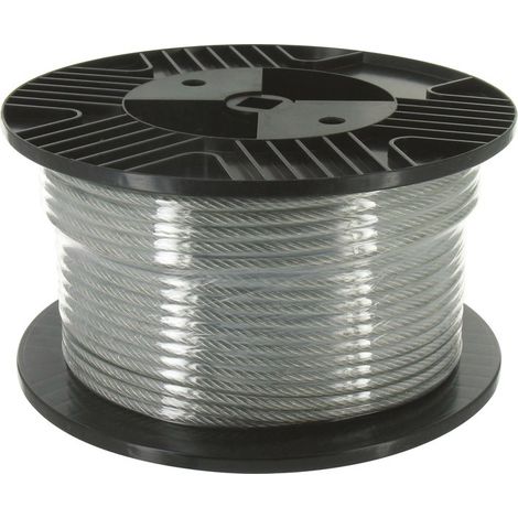 Câble métallique gainé 3,5 mm – Longueur 50 m – Charge maximale 200 kg – Pour chantiers humides et terrains accidentés – Chapuis (1/6)