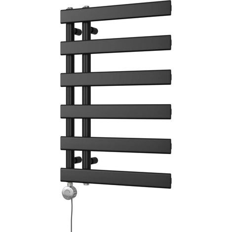 Agar - Black Electric Towel Rail H748mm x W500mm 300w Thermostatic (1/3)