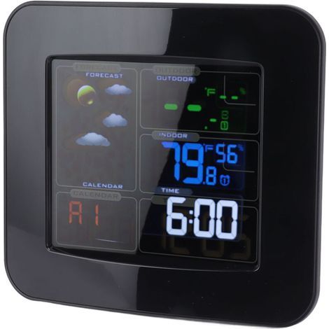 Thermomètre Hygromètre Sans Fil Écran Couleur Multifonction pour Maison Bureau et Intérieur (1/4)