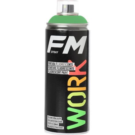 PINTURA SPRAY FLUORESCENTE RAL6038 VERDE 400ML BOTE (1/2)