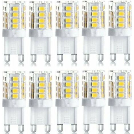 Lot de 10 Projecteur LED, lumière décorative LED, ampoule LED G9, 5 W blanc chaud blanc froid, ampoules LED à économie d'énergie, ampoule halogène de rechange, AC 230 V non dimmable