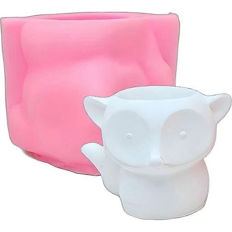 Moule en silicone renard pour pots de fleurs, vases, béton, ciment, résine époxy