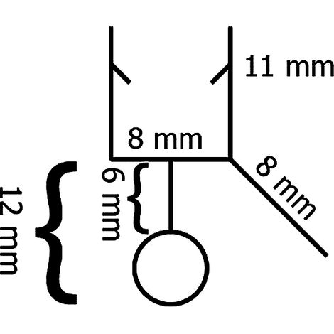 Dichtung für Duschtüren mit Schlauch und verkürzter Abtropfleiste (Nr. 4, 100 cm) Black