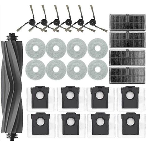 Accessoires pour Dreame X40 Ultra, X40 Pro, S30 Pro Ultra : brosse principale, filtre HEPA, chiffon de nettoyage, sac à poussière de rechange (1/5)