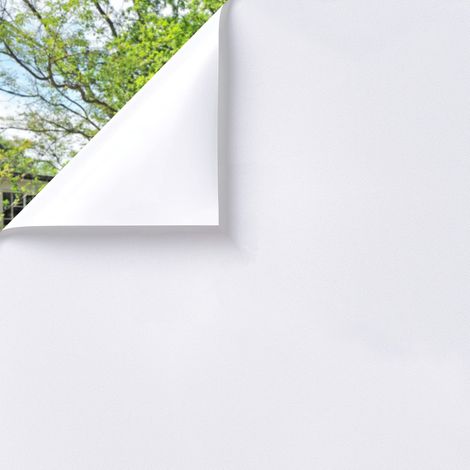 Lámina blanca para cortinas opacas, bloqueo total de luz, oscurecimiento absoluto, privacidad, sin adhesivo (Blanco, 44,5  200 cm)