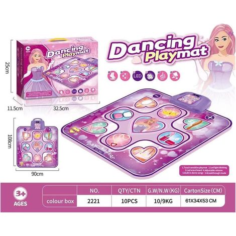 Tapis de danse musical pour filles 3-10 ans, cadeau d'anniversaire enfant, pad de danse avec 6 modes de jeu, musique intégrée, réglable, jeu interactif pour petits et grands (1/3)