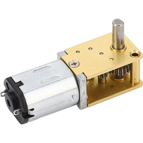 Moteur à engrenage à vis sans fin 12V DC, roulement solide, grande Torsion, faible bruit, réduction d'arbre unique avec Base pour fours Robot 27 tr/min (1/5)