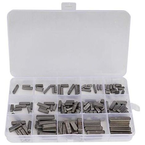 Clé d'arbre d'entraînement parallèle 140pcs – Clés à plumes bout rond – Clé carrée pour fixation standard – Matériaux résistants à la corrosion (1/5)